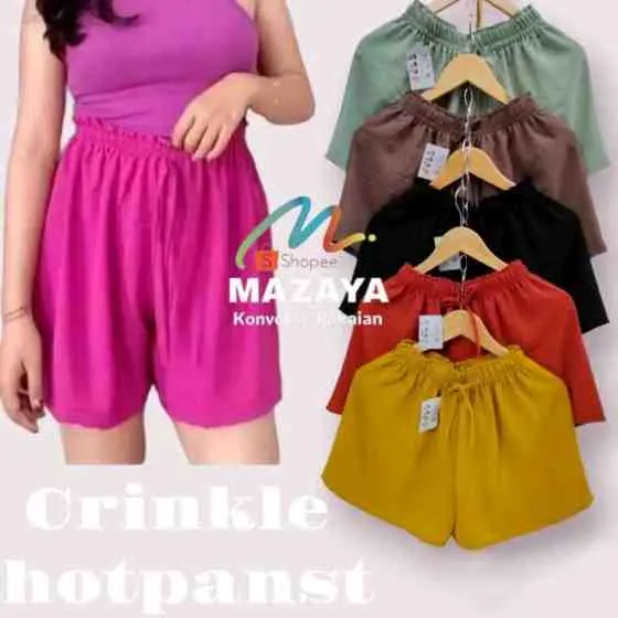 9. CHACHA HOTPANTS CELANA PENDEK WANITA CRINGKLE PREMIUM AIRFLOW UKURAN JUMBO