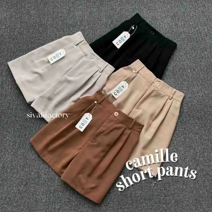 13. SIVALI Camille Short Pants 1945 | Celana Pendek Wanita - Loose Short Pants 1945