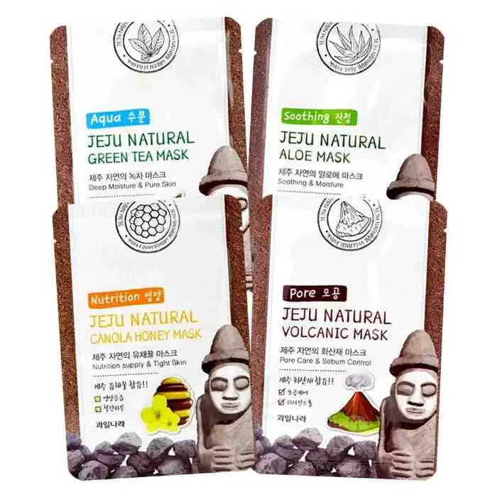 9. JEJU Natural Face Mask - Sheet Mask - Masker Wajah Korea Original ber BPOM