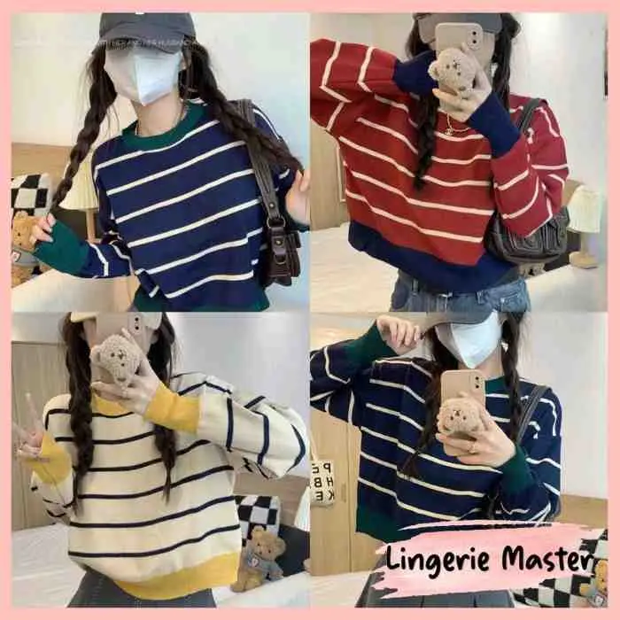 18. [ LINGERIE MASTER ] - (T-51) Sweater Rajut Top Pakaian Atasan Wanita