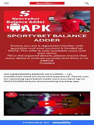 SPORTYBET BALANCE ADDER