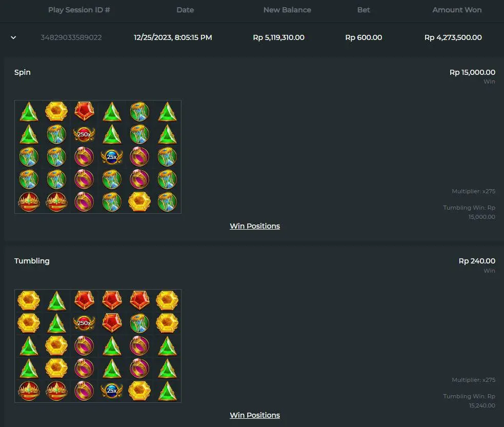 JACKPOT PARAGMATIC OLYMPUS 25 DESEMBER 23
