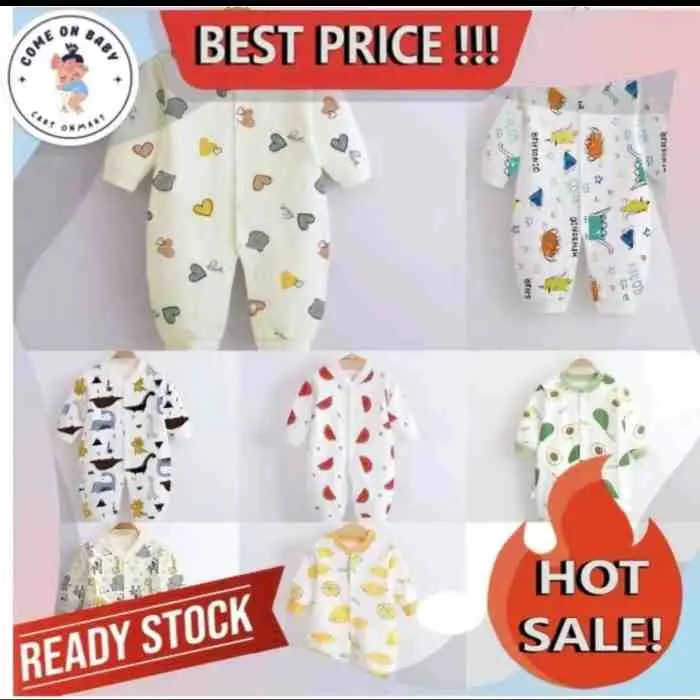 18. ROMPERS BABY SLEEVE LONG WITH BUTTON