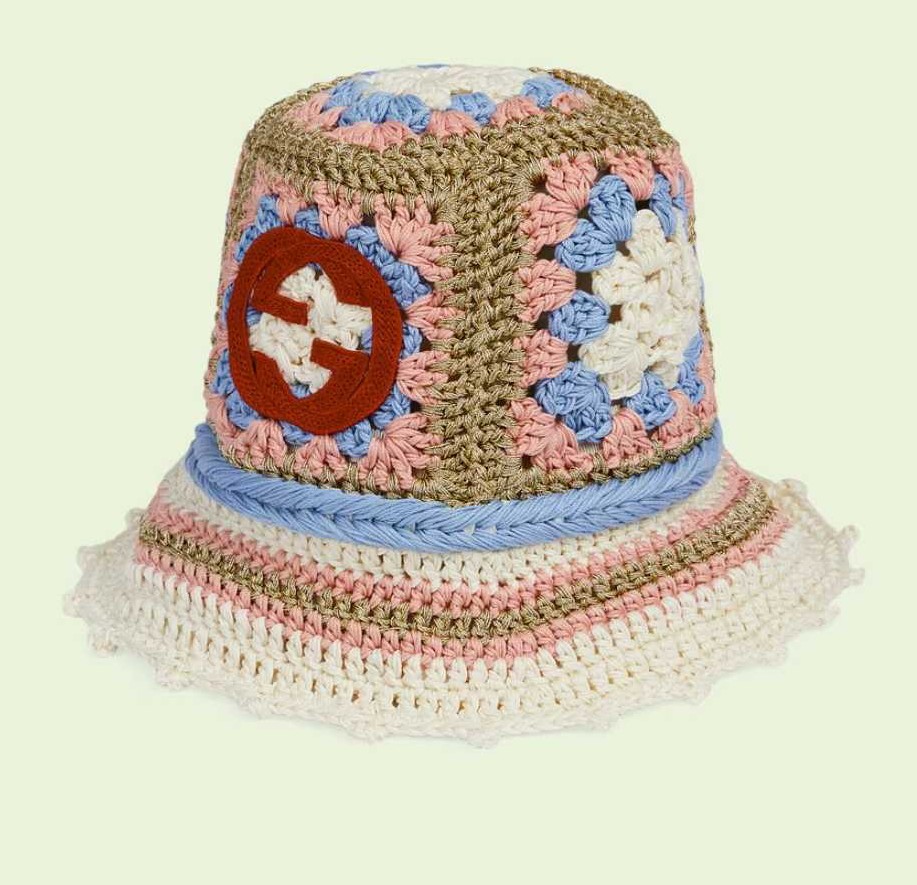 Gucci Lovelight Crochet Hat with Interlocking G 