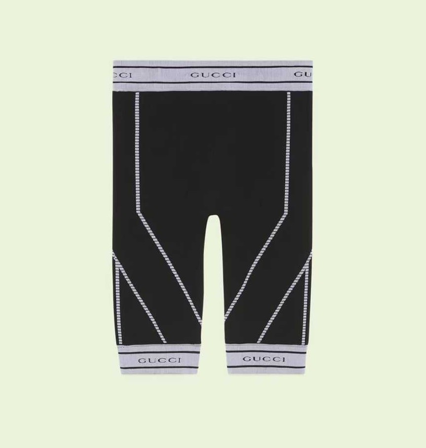 Jacquard Tubular Jersey Short Leggings 