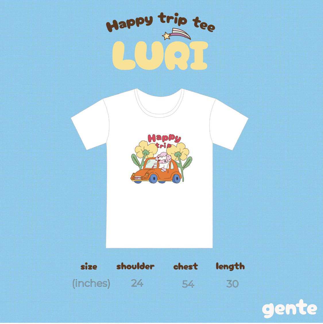 Happy Trip Tee with Luri 