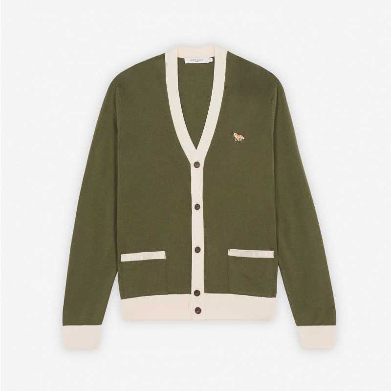 Baby Fox Patch Bi-color Classic Cardigan