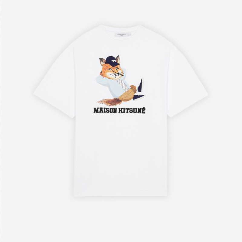 Dressed Fox Print Easy Tee-shirt 