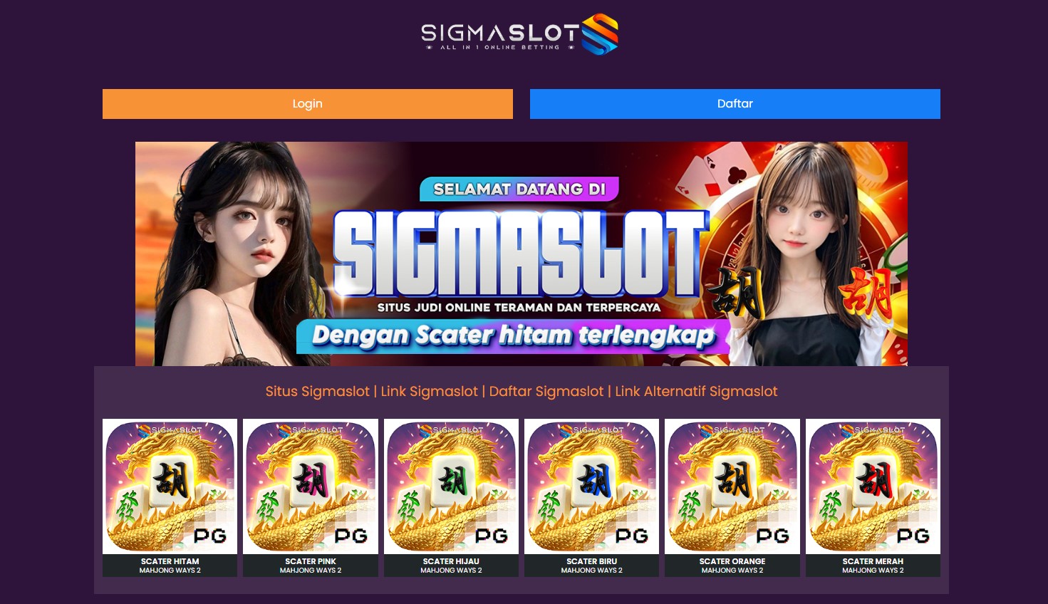 Situs Sigmaslot | Link Sigmaslot | Daftar Sigmaslot | Link Alternatif Sigmaslot