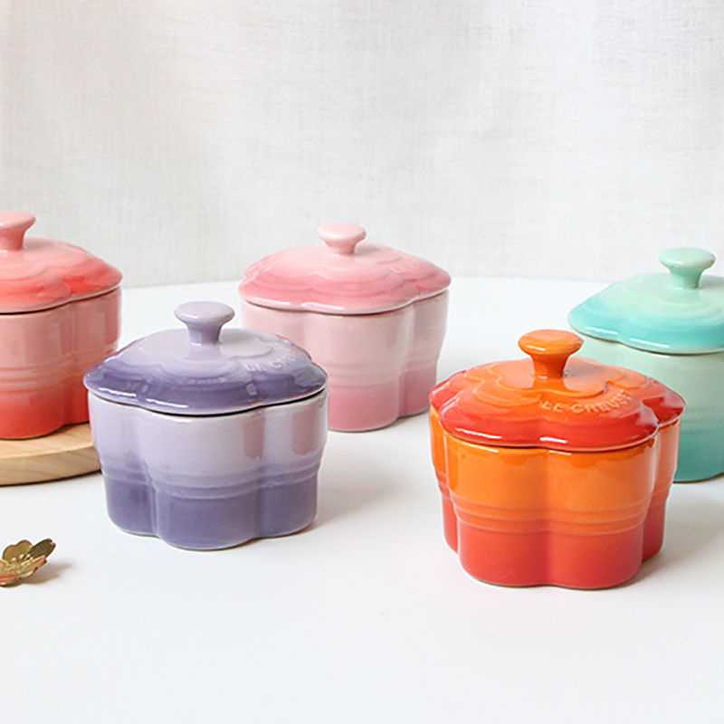 Potes de Cerâmica em Formato de Flor