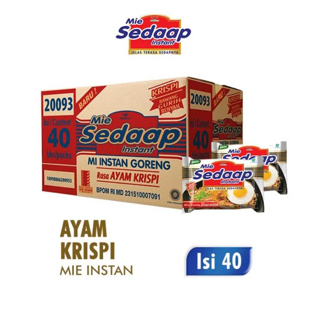 Sedap Mie Instan Ayam Krispi 84gr (1 Dus/40pcs)