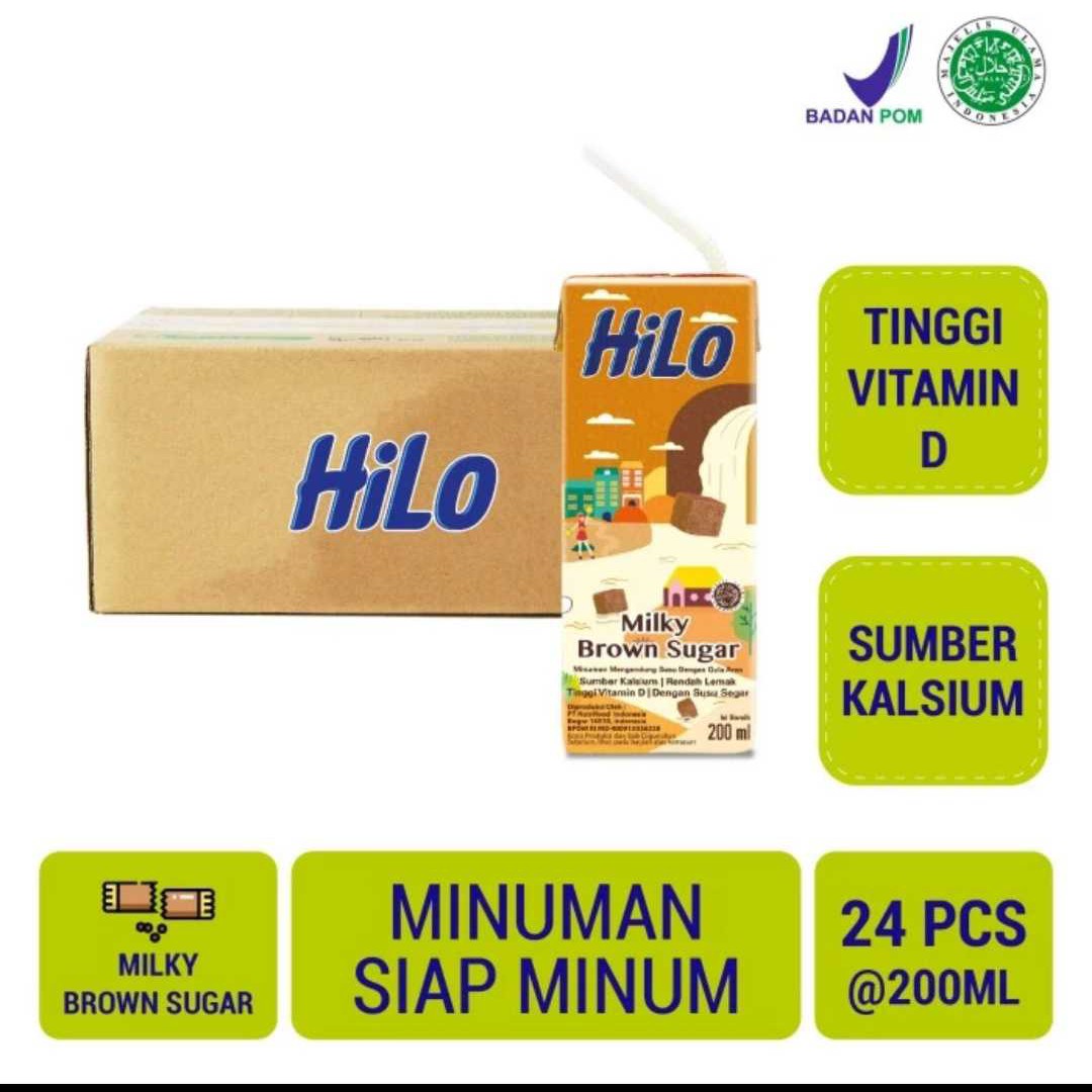 1 Dus Hilo Teen Milky Brown Sugar 200ml (24 pcs)