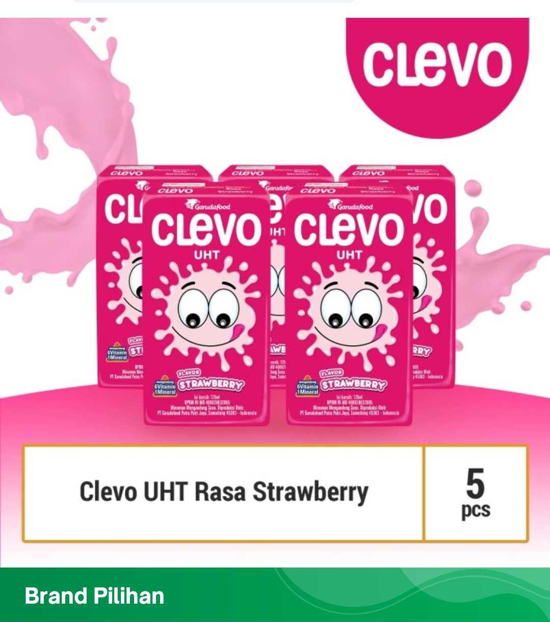 Clevo UHT Strawberry 115ml (5 pcs)