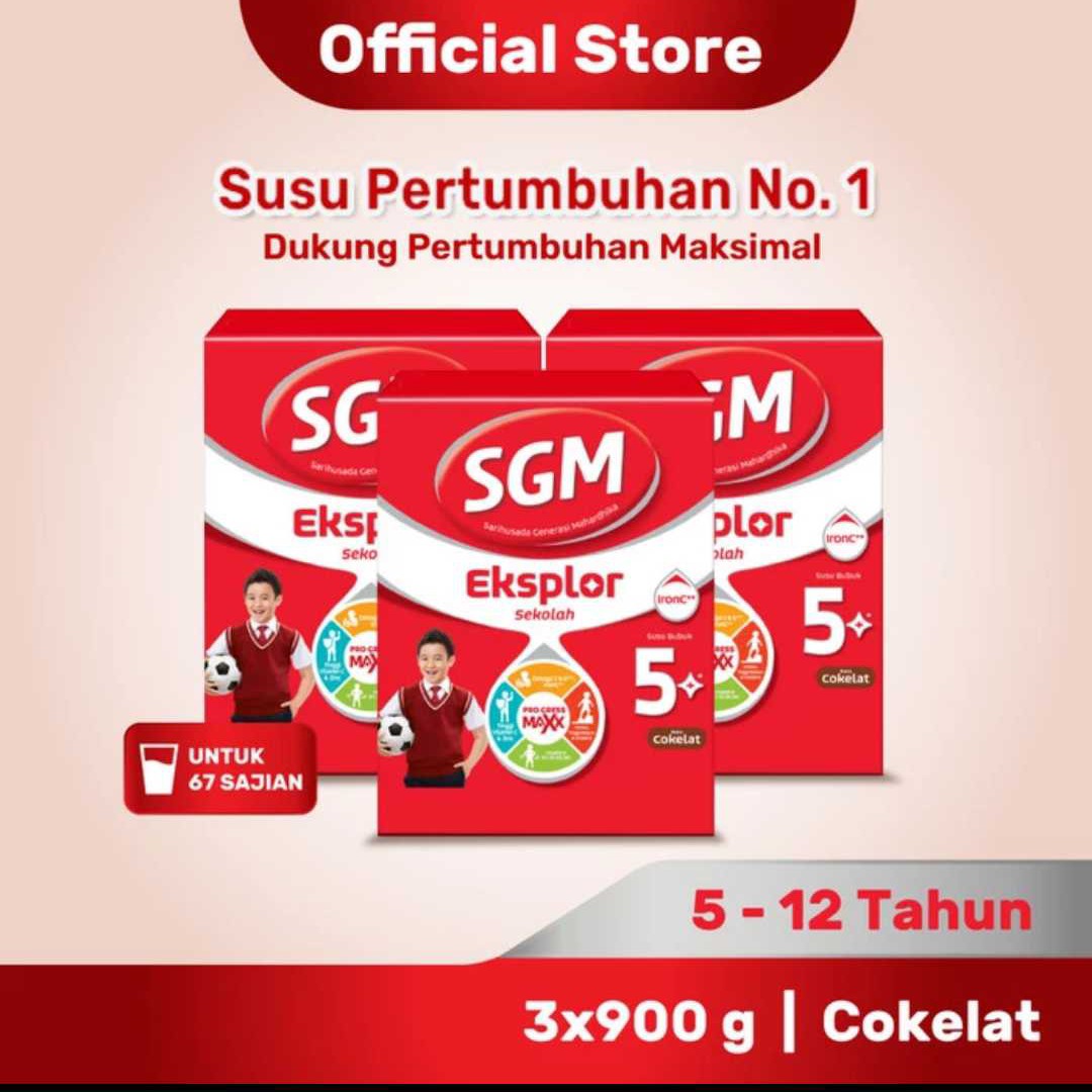Paket 3 SGM Eksplor 5+ Coklat 900gr (5-12th)