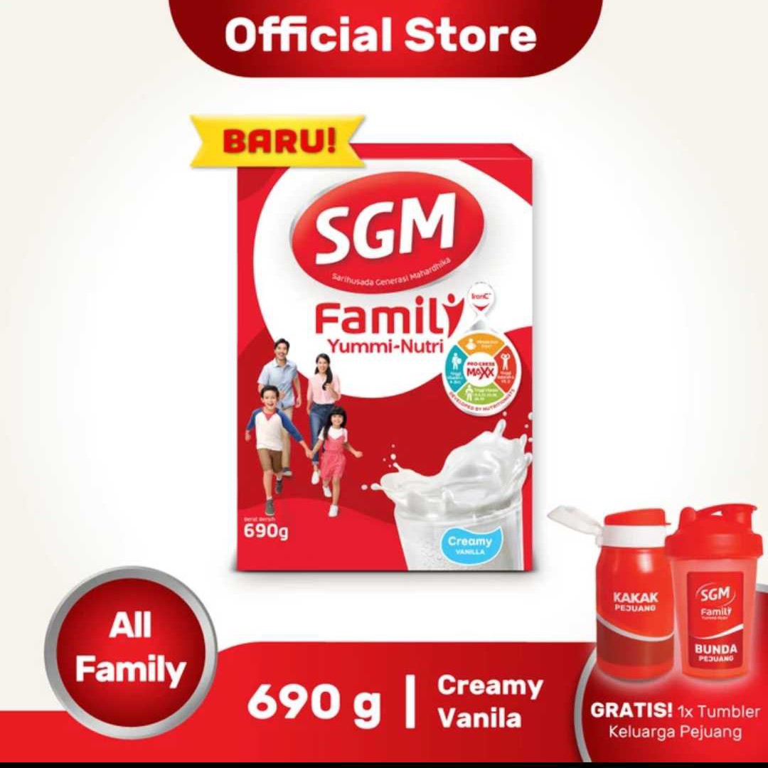 Free Tumbler SGM Family Creamy Vanilla 690gr