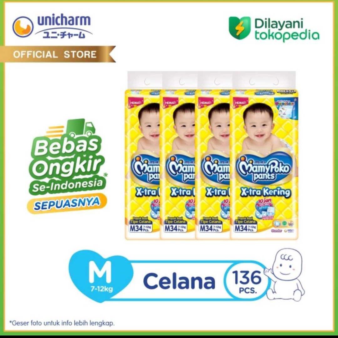 MamyPoko Std M 34 (1 karton/4 Bags)