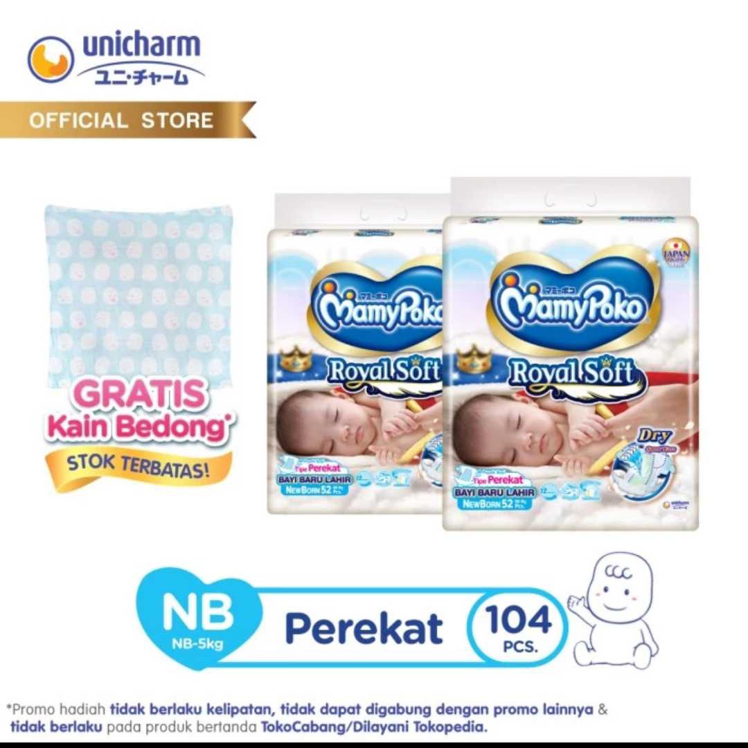 MamyPoko Royal Soft NB 52 (2 Bags)