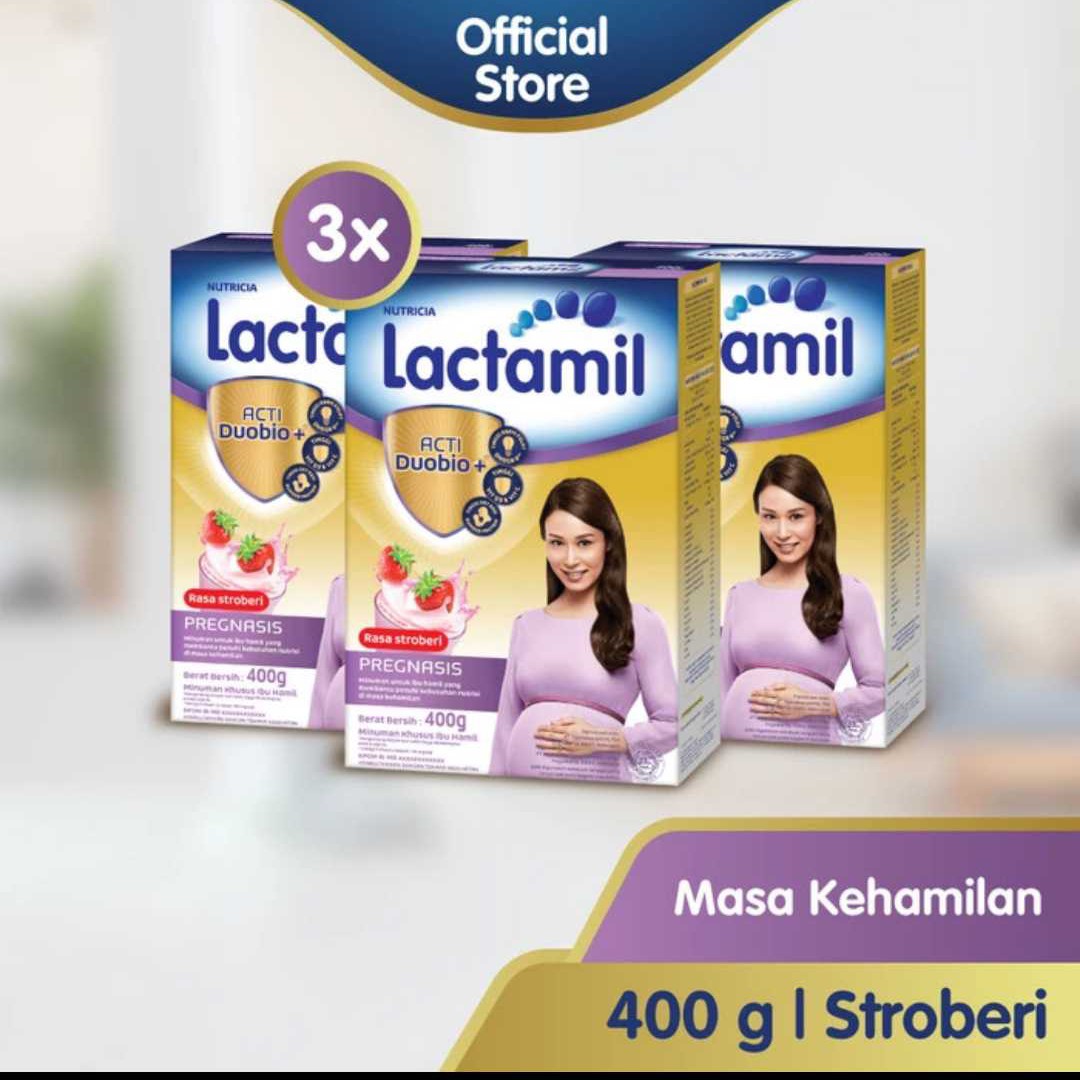 Paket 3 Lactamil Pregnasis Stroberi 400gr