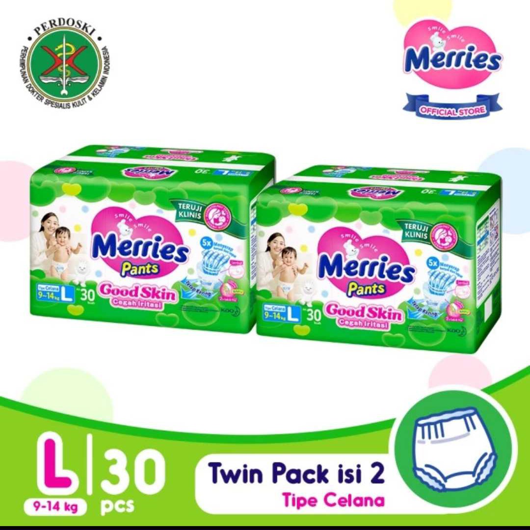 Twinpack Merries Good Skin L 30