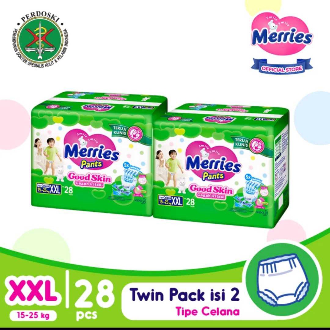 Twinpack Merries Good Skin XXL 28