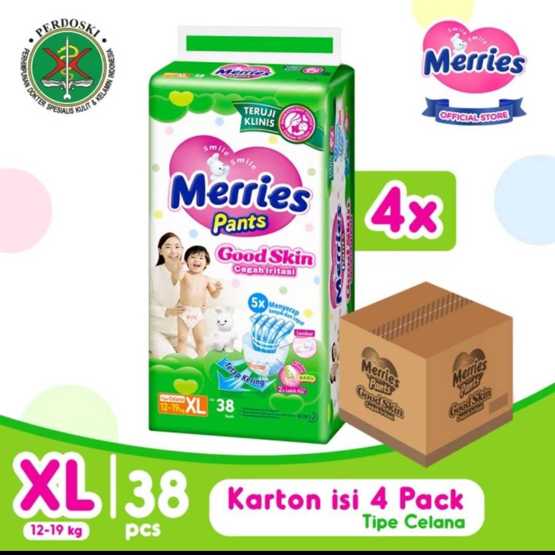 1 Karton Jumbo Merries XL 38