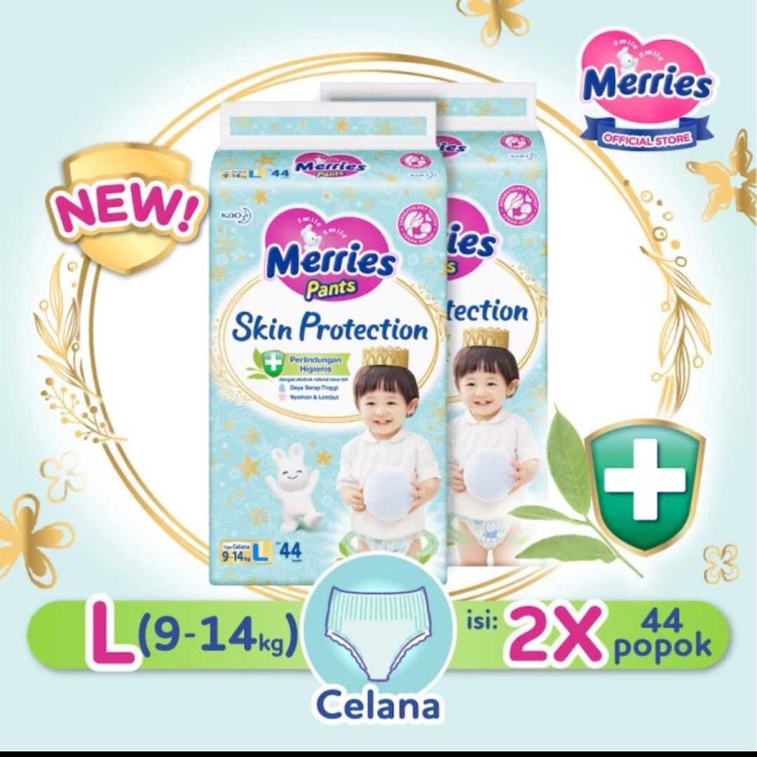 Twinpack Jumbo Merries Skin Protection L 44