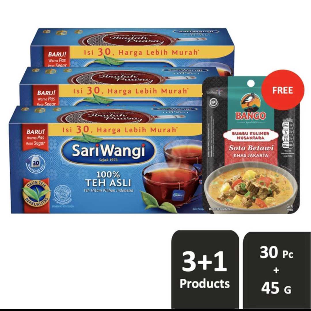 (Isi 3)Teh Sariwangi Free Bango Bumbu Soto Betawi