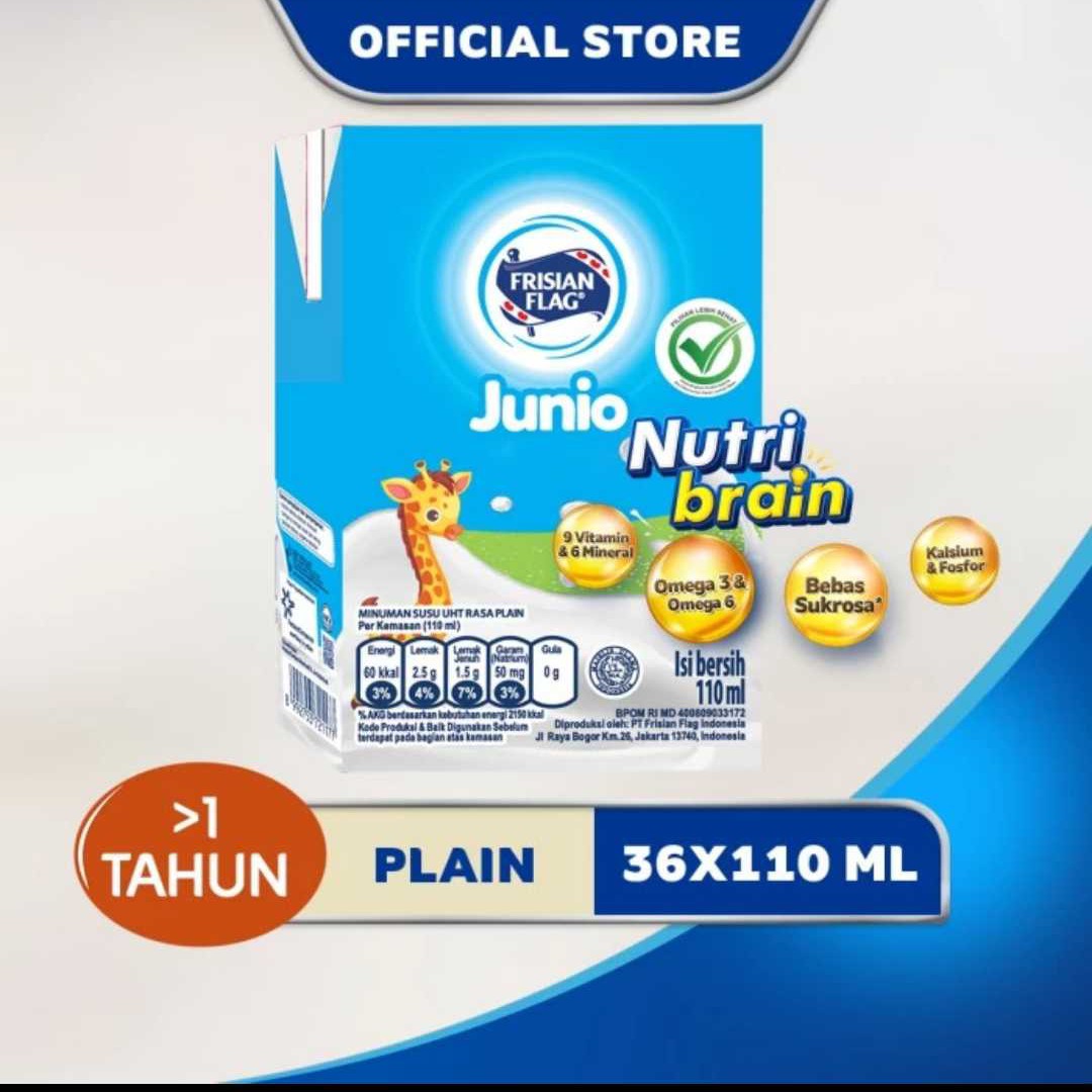 1 Dus Frisian Flag Junio Plain 110ml (36 pcs)