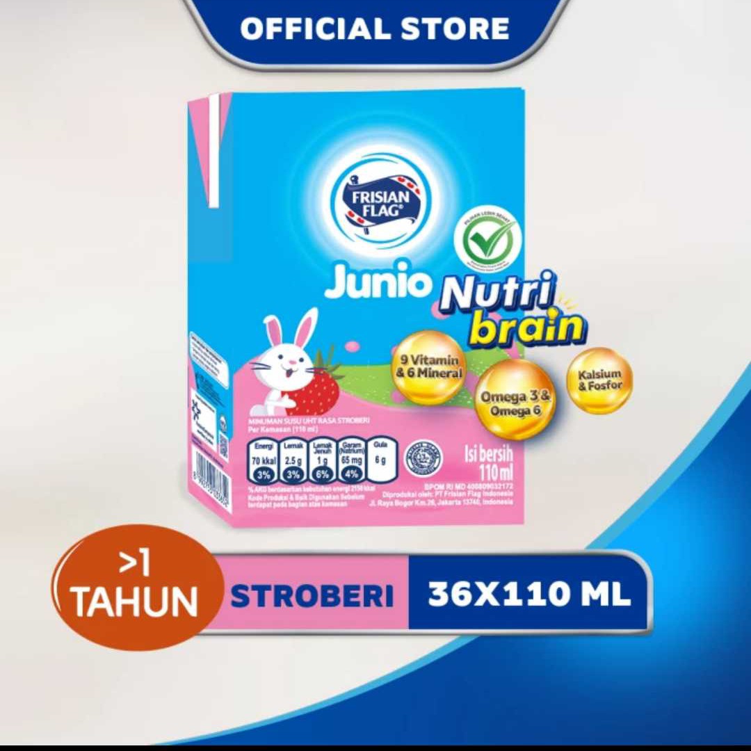 1 Dus Frisian Flag Junio Stroberi 110ml (36 pcs)