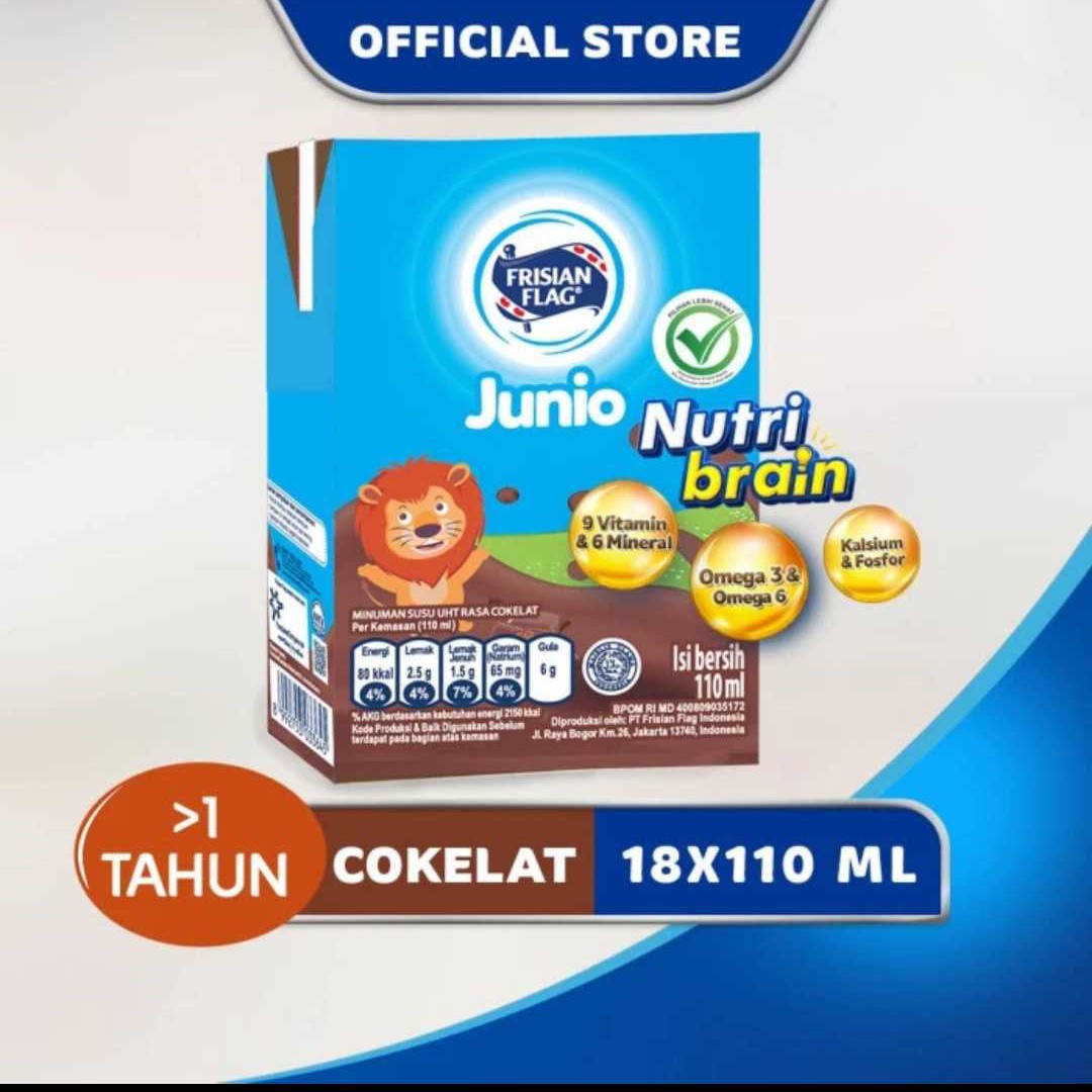 (18 pcs)Frisian Flag Junio Cokelat 110ml
