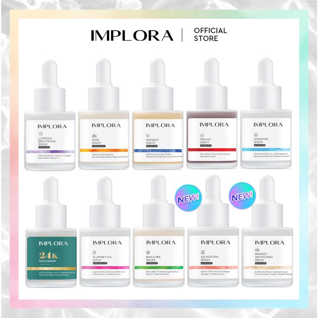 Implora Serum Wajah 20ML (NEW SALMON DNA & BIRDNEST SERUM) 