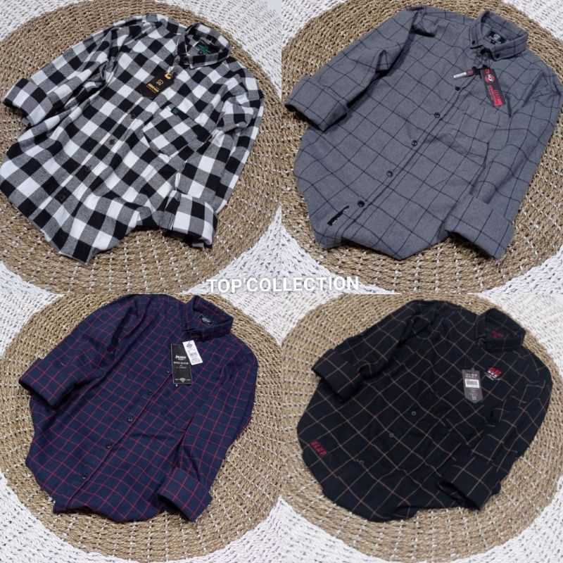 HOT PRODUK | Kemeja Flanel Imfor Lengan Panjang Pria Wanita Premium