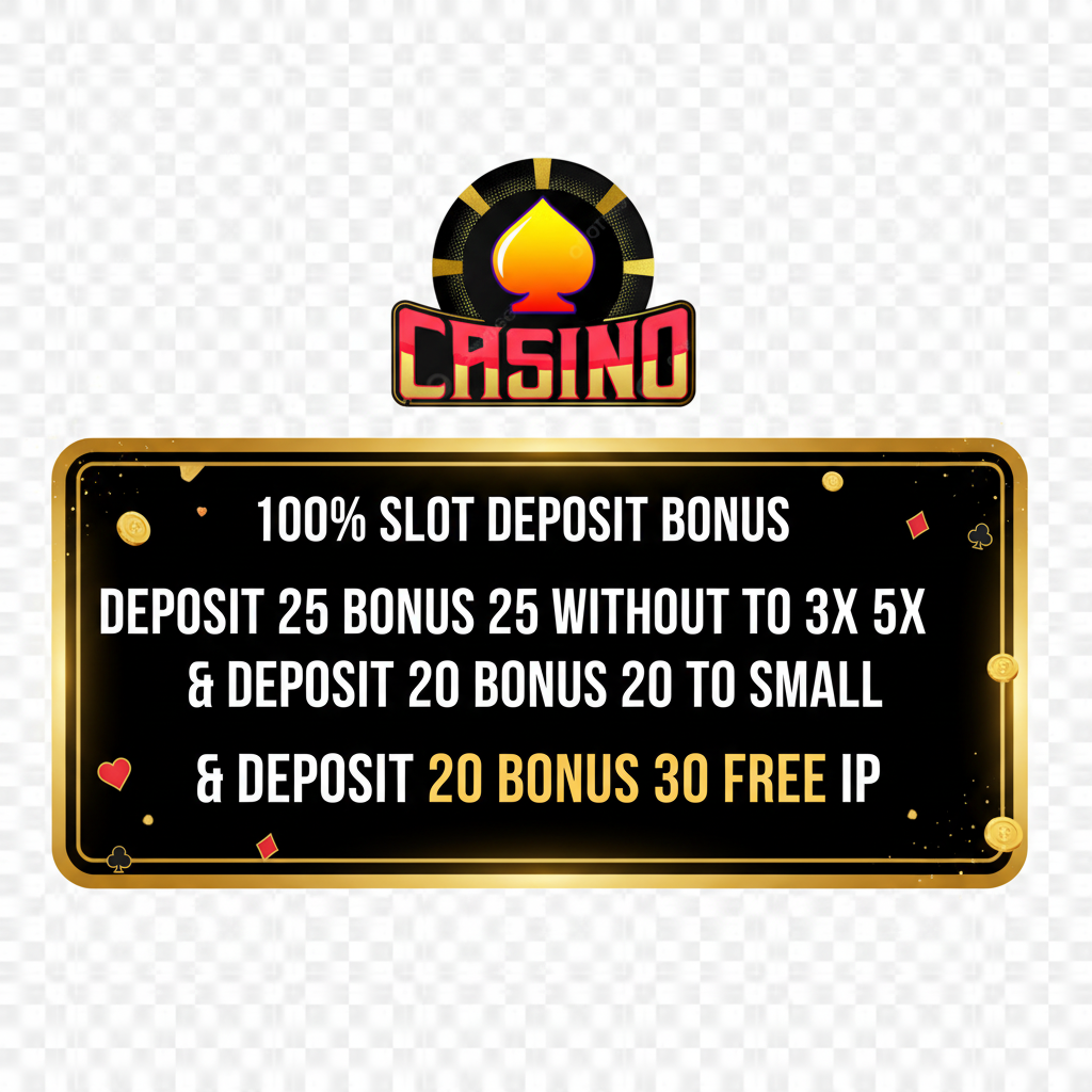 BONUS DEPOSIT SLOT 100%DEPOSIT 25 BONUS 25 TANPA TO 3X 5X & DEPOSIT 20 BONUS 20 TO KECIL & DEPOSIT 20 BONUS 30 BEBAS IP