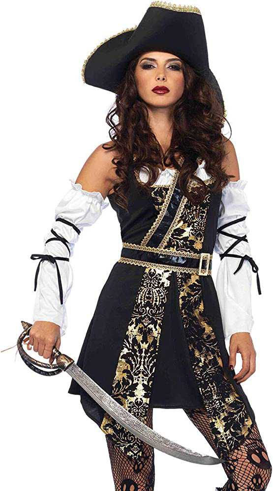 Leg Avenue Women's Black Sea Sexy Buccaneer Pirate Costume