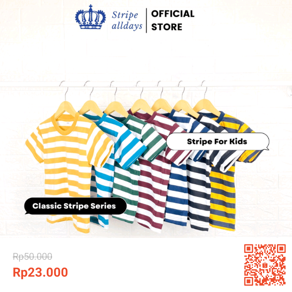 9. kaos stripe unisex 