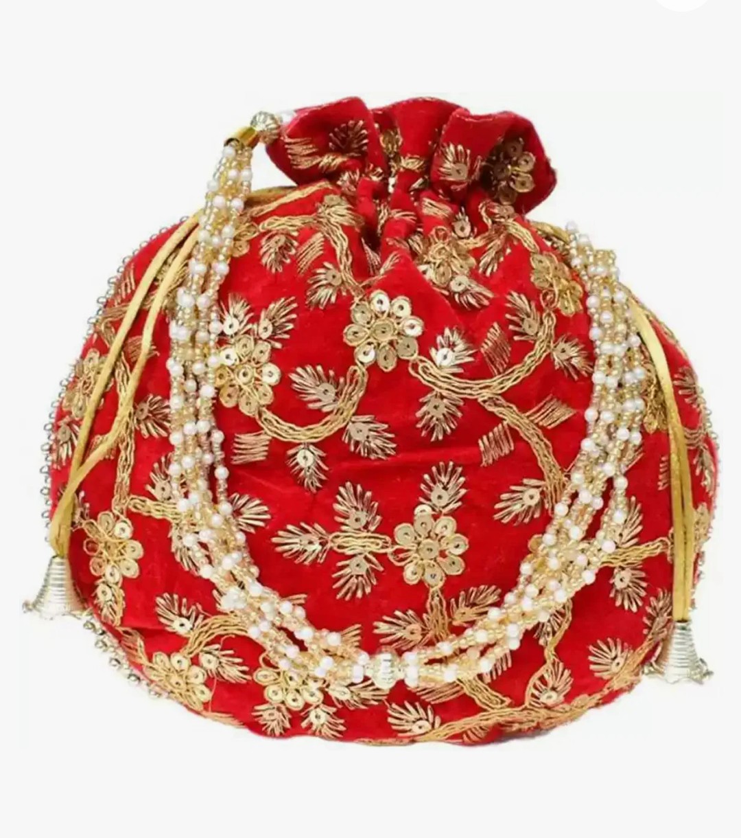 Red potli bag