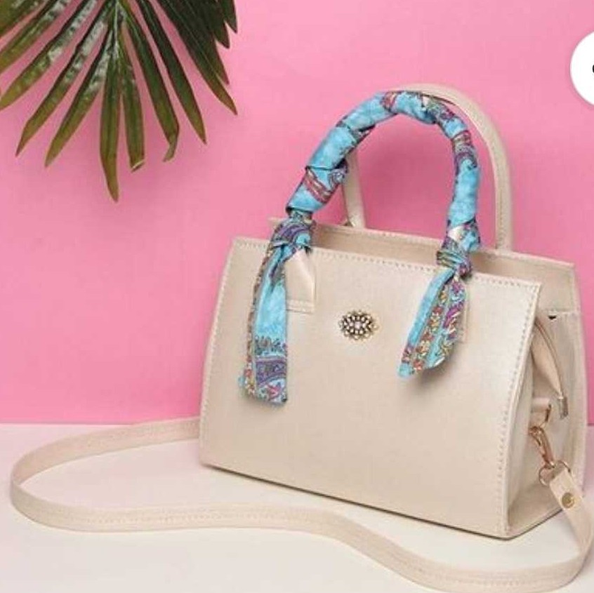 Stylish White Faux Leather Handbags For Women And Girls (3 colors available) 