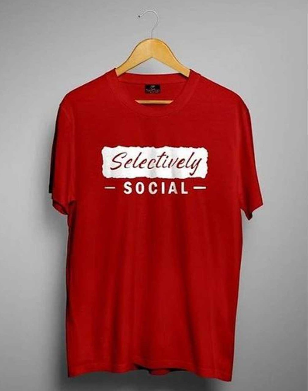 Selectively Social Cotton Printed Round Neck T-Shirt For Men 