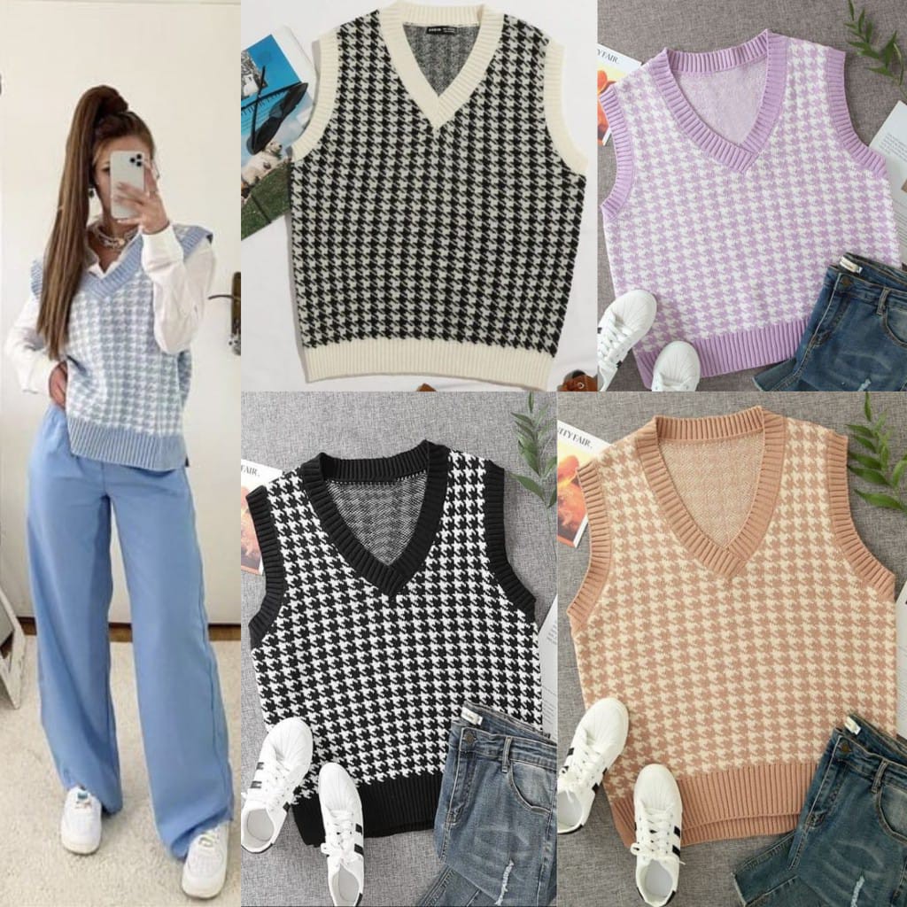 Houndstooth Vest