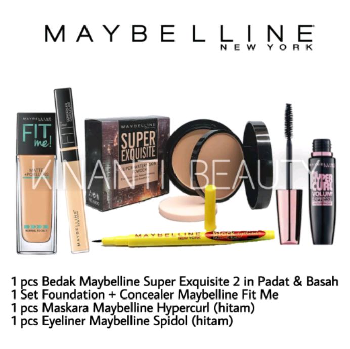 Paket Maybelline Set Makeup 4 in 1 