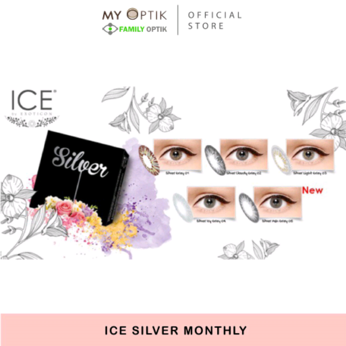ICE Silver Softlens warna lensa Minus