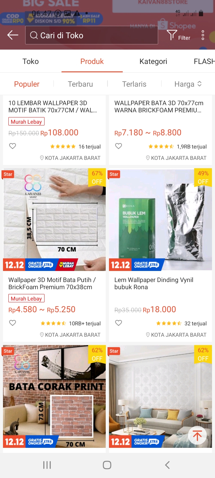 34. TOKO STIKER DINDING TERLARIS &TERMURAH DI SHOPEE