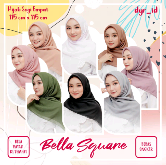 Bella Square 50 Warna Hijab Segi empat