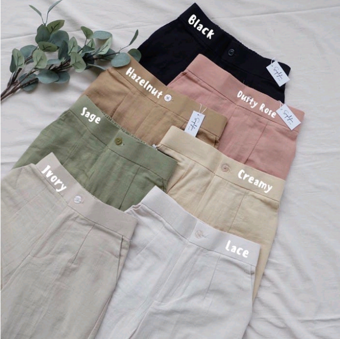 RX Fashion - Yuka Slim Cullote / Kulot Tali / Linen Kulot Highwaist / CELANA KULOT HAWAI /