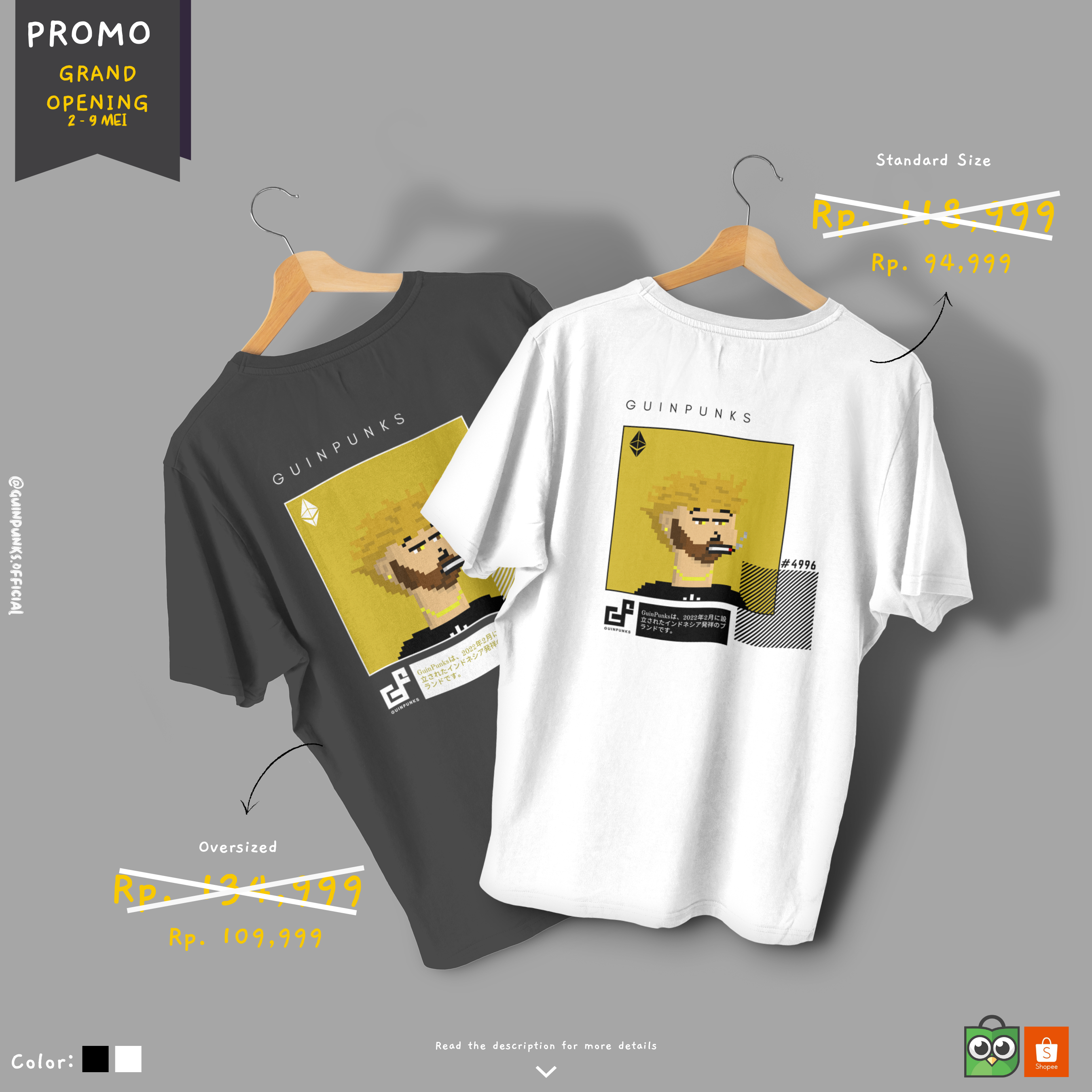 T-shirt keren cocok untuk berpergian keluar rumah dengan santai🥰, bisa digunakan oleh laki-laki dan perempuan.  - Bahan : COTTON COMBED 24’S - Sablon : DTG (Digital Printing) - Standard Size : S (46cm x 66cm) M (48cm x 68cm) L (50cm x 70cm) XL (52cm x 73cm) - Oversized : M (55 x 71 CM) L (57 x 74 CM) - warna : Hitam dan Putih