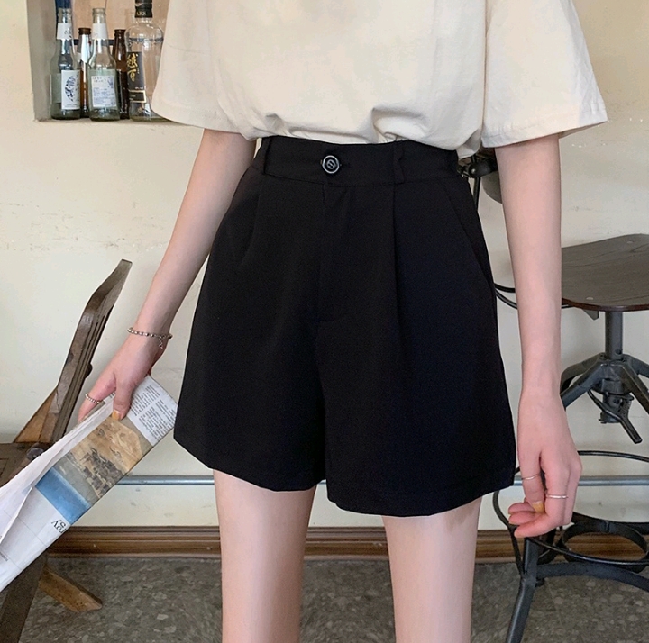 Suit Shorts Loose Drape Wide-leg pants High-waist