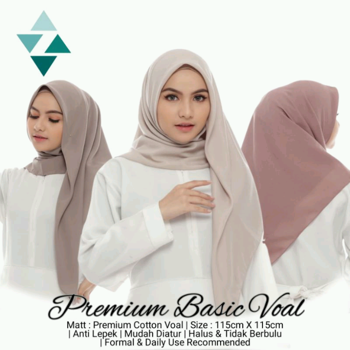 ZARACH Hijab Segiempat Voal Premium