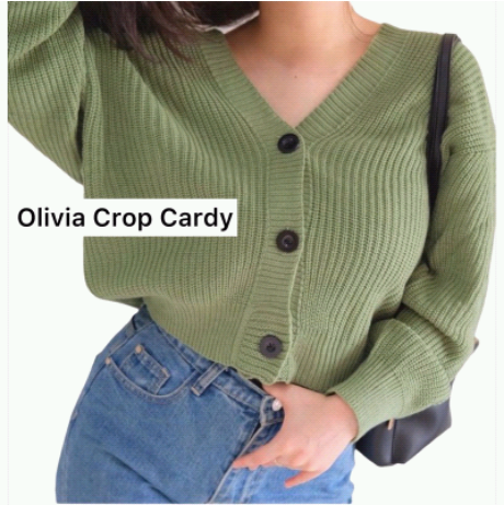 Cardingan rajut olivia crop 