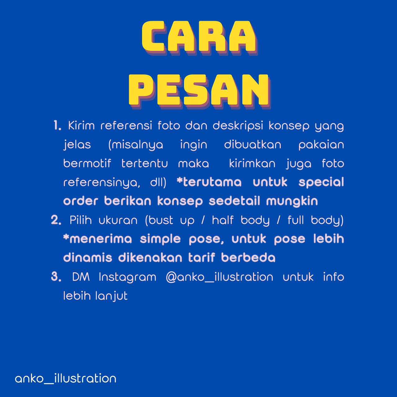 How To Order (Cara Pesan)