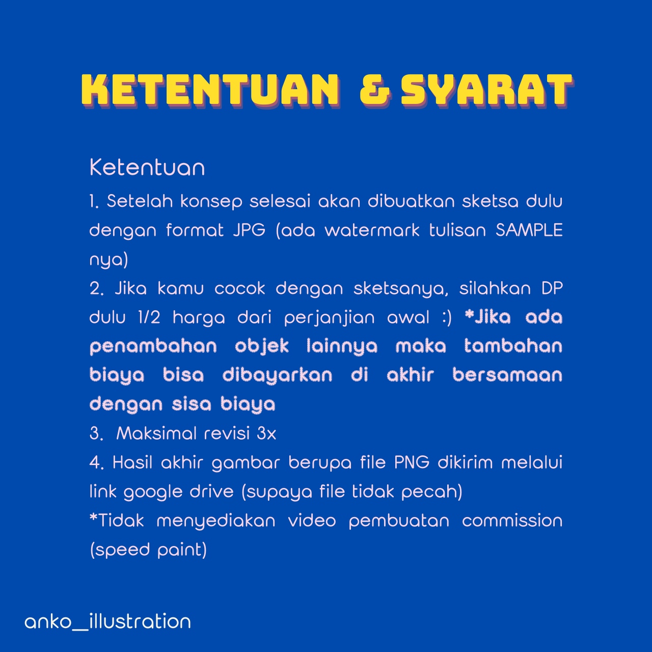 Syarat Ketentuan